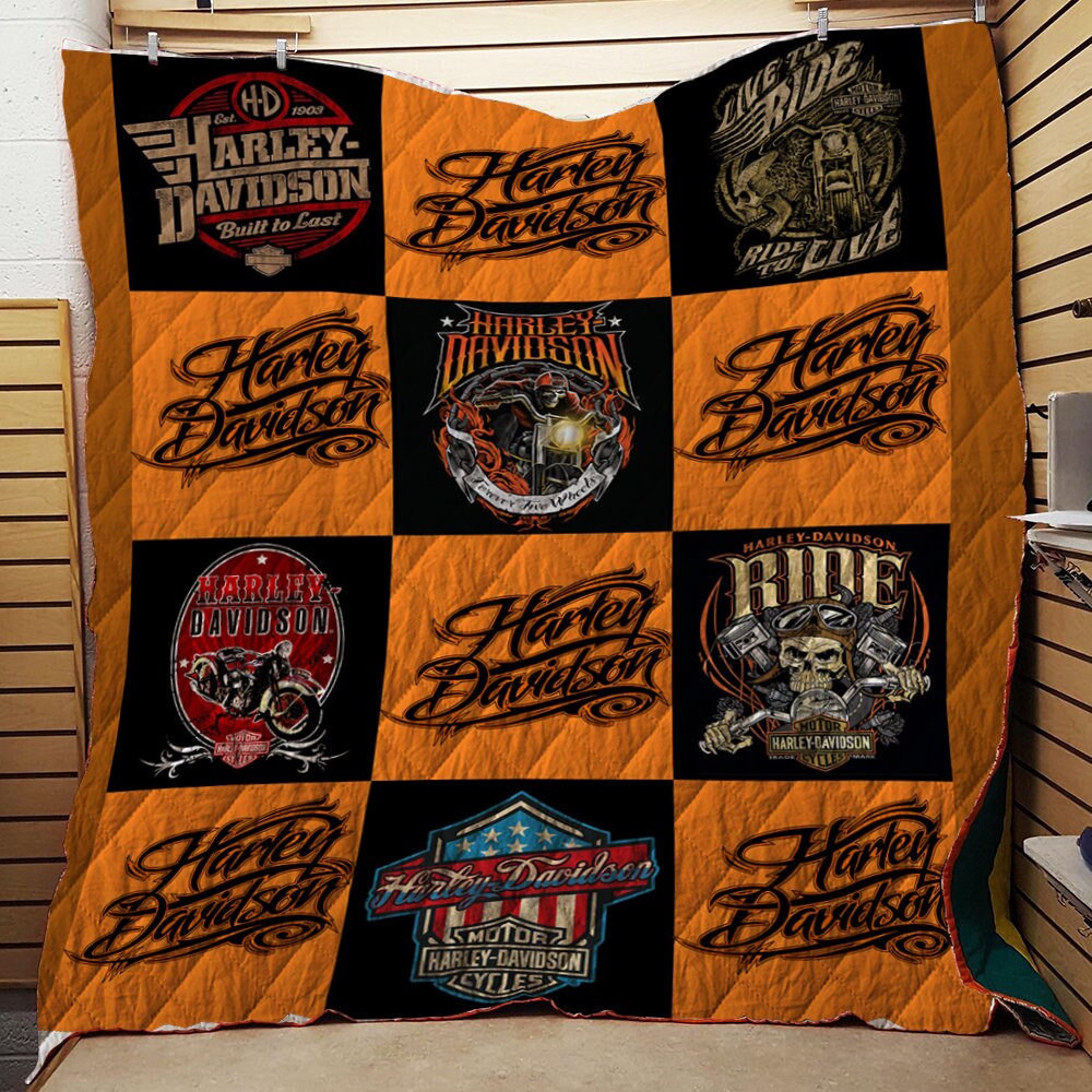 Motorrad Harley Davidson Quilt und Fleece Decke Motorrad Etsy