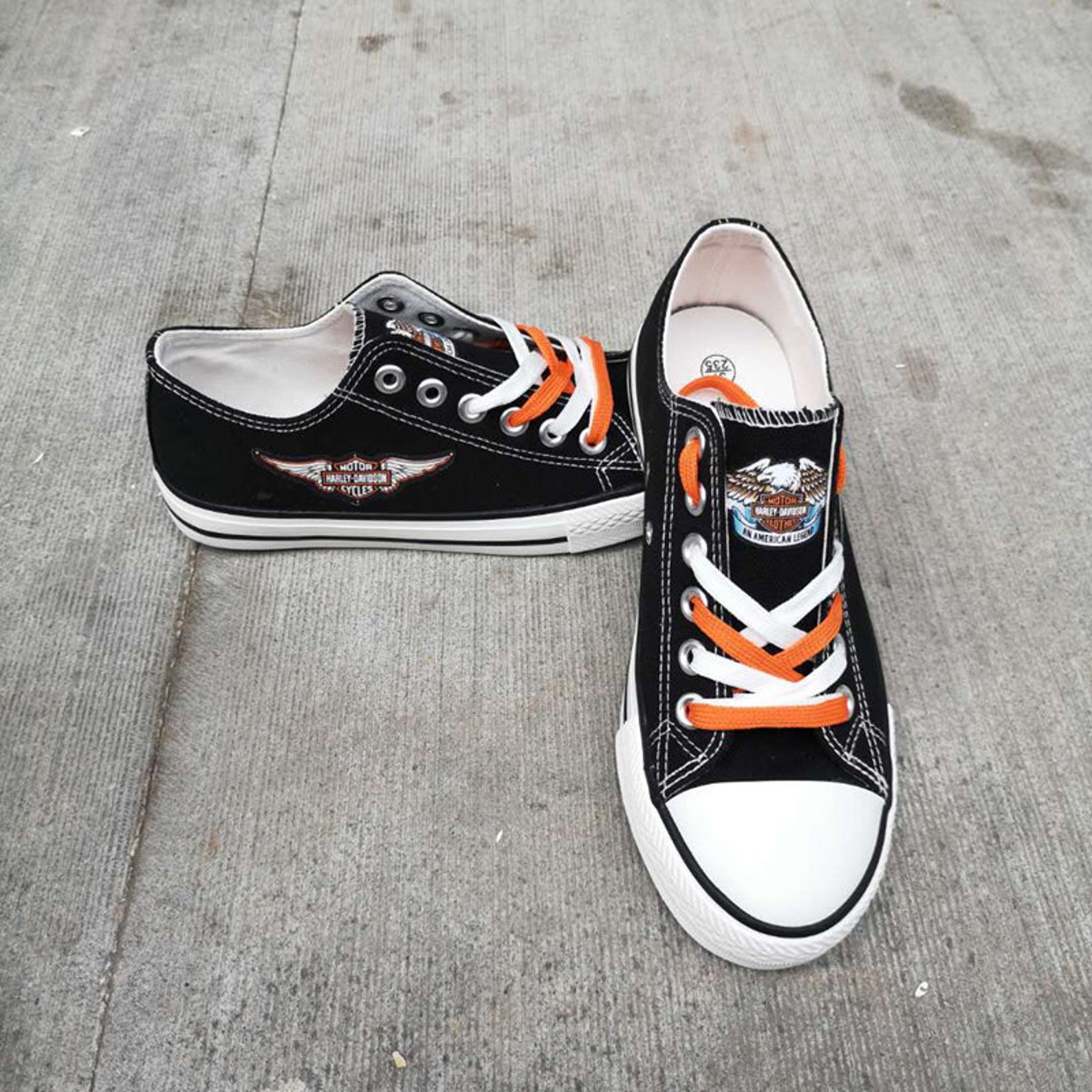 Harley Davidson Black Low Top Shoes Motorcycle Sneakers Etsy