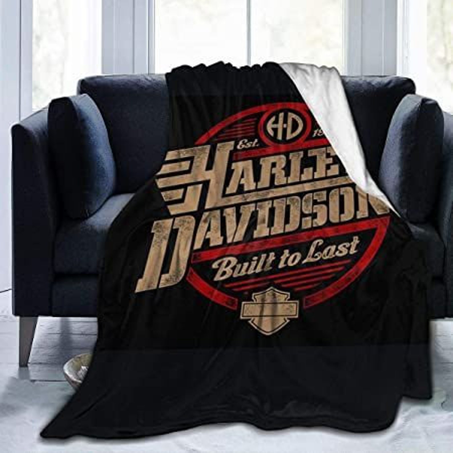 Motorrad Harley Davidson Quilt und Fleece Decke Geschenk für | Etsy
