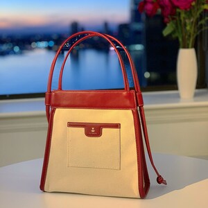 SOHO BAG (Red) | Canvas tote bag | designer handbag | shoulder bag | vegan handbag | eco friendly tote bag