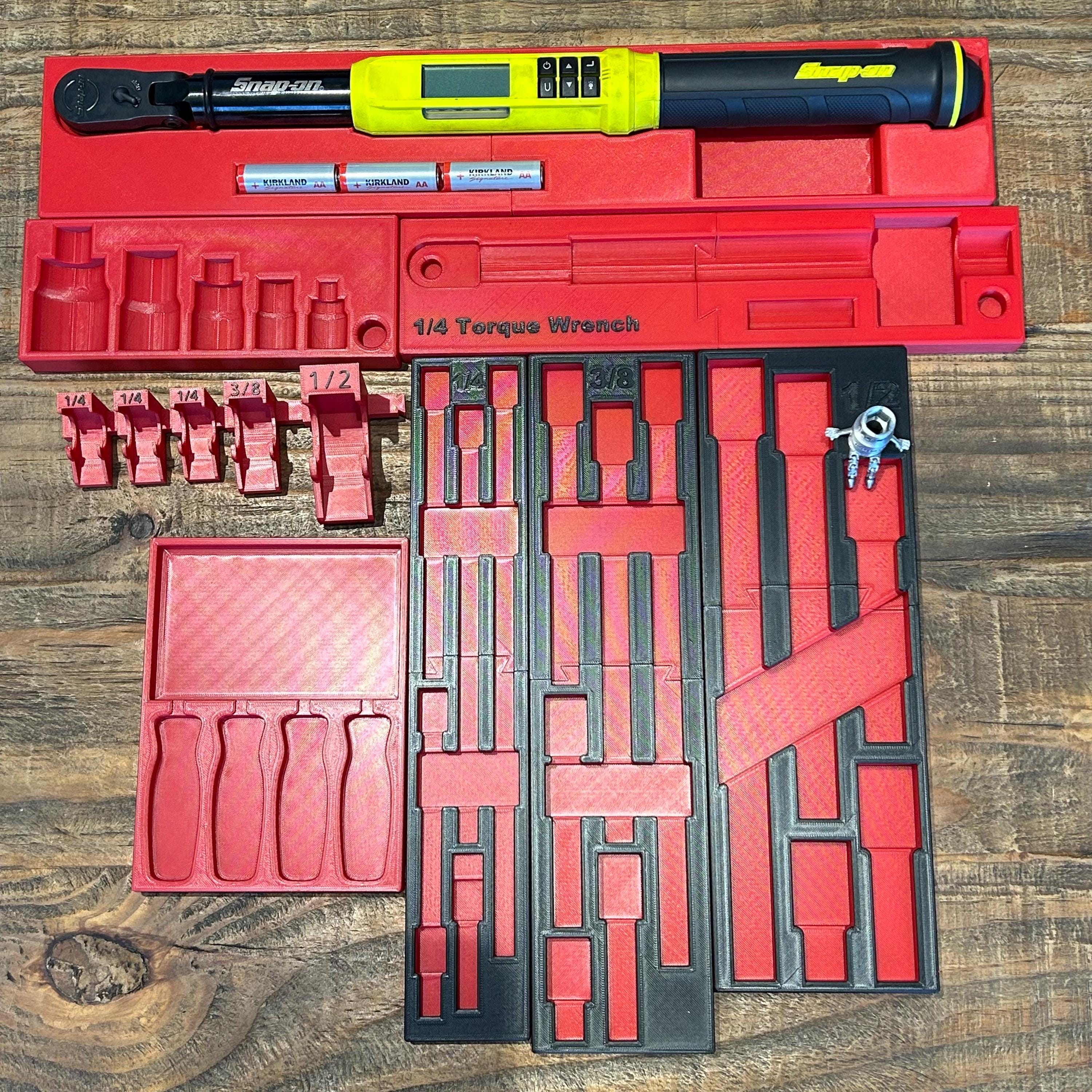 Snap on 3/8 Torque Wrench Tray Organizer Tray Holder Storage ATECH
