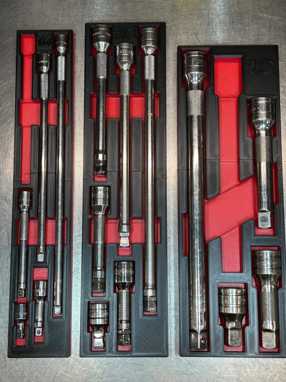 Snap on Socket Extension Organizer Tray for 1/4, 3/8, 1/2, - Etsy