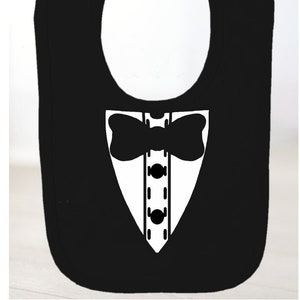 Bow tie suit. Tuxedo Baby bib -New born baby clothing - baby shower - baby gift/present smart wear, weddings