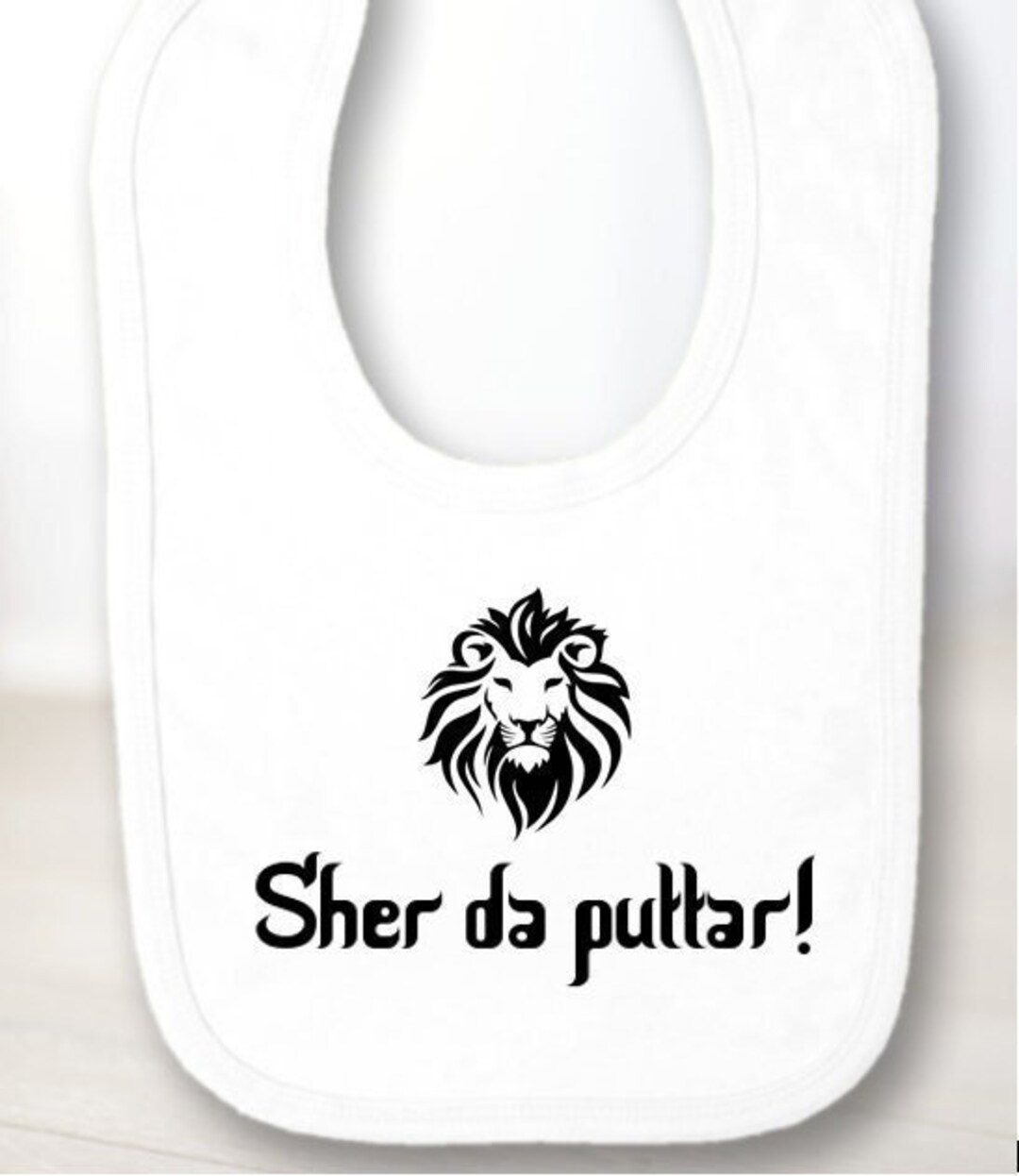 Sher Da Puttar Baby Bib, Personalized Bibs, Teething, Baby Shower Gift