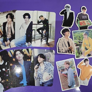 7 BTS Yoongi Suga AgustD Fotokarten und 6 Sticker von Fans aus Sparkle-Edition