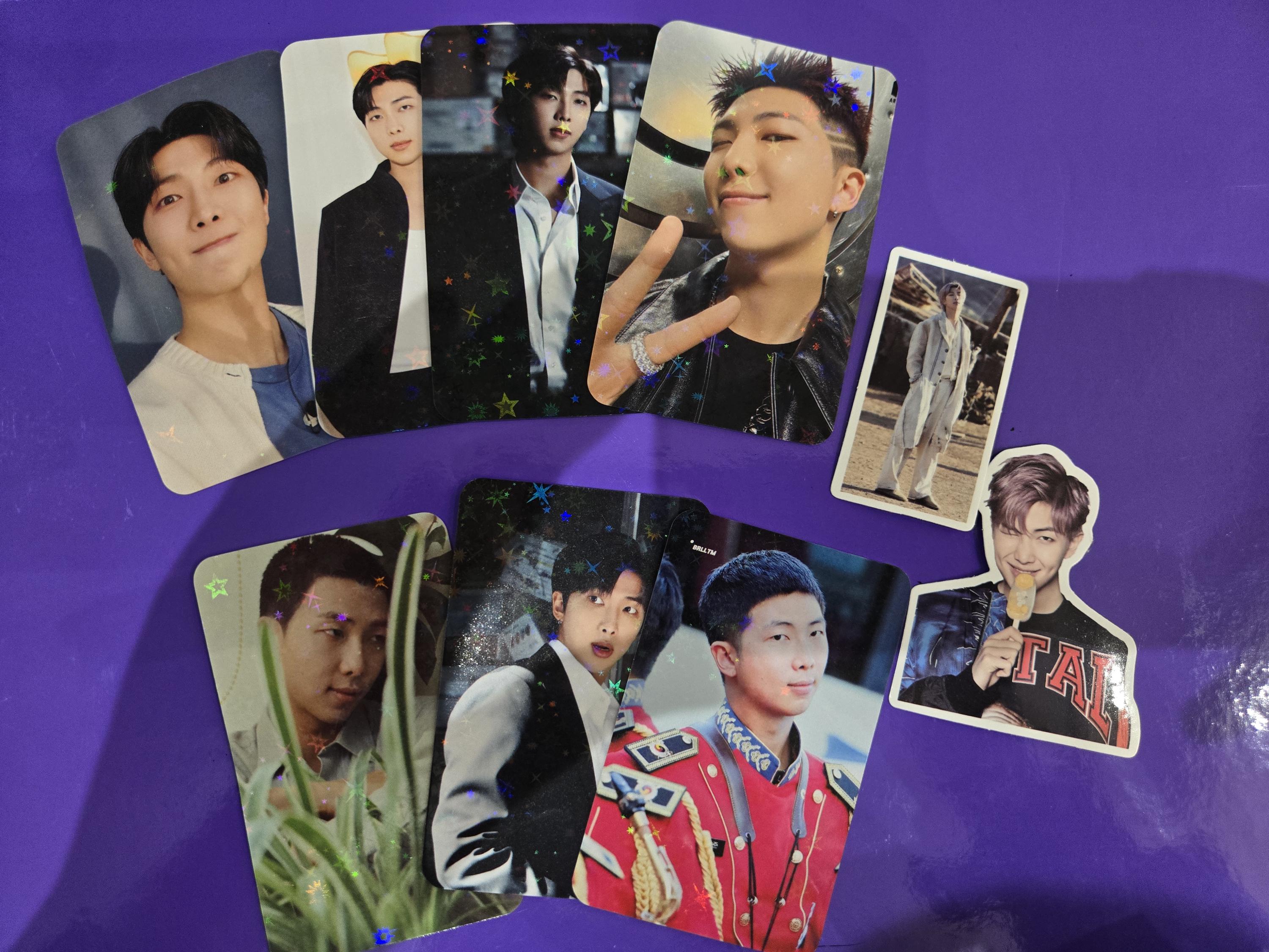 BTS RMナムジュン フォトカード 7枚 ファンメイド スパークル