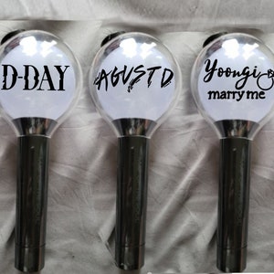 D-DAY, AgustD, D-2, Yoongi marry me! BTS decal sticker for ARMY lightstick bomb