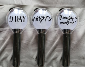 D-DAY, AgustD, D-2, Yoongi marry me! BTS decal sticker for ARMY lightstick bomb