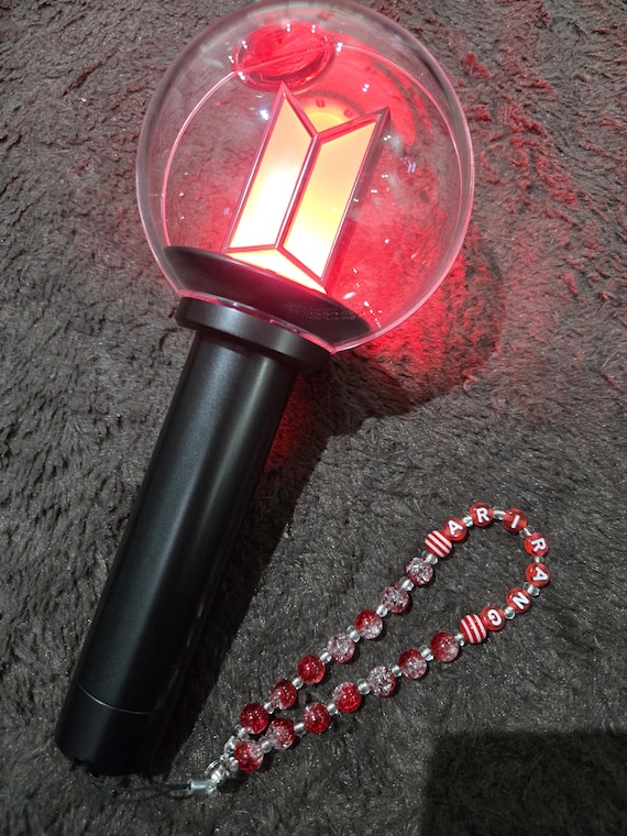 Fan Made BTS Arirang Lightstick Red Wrist Band Charm - Etsy