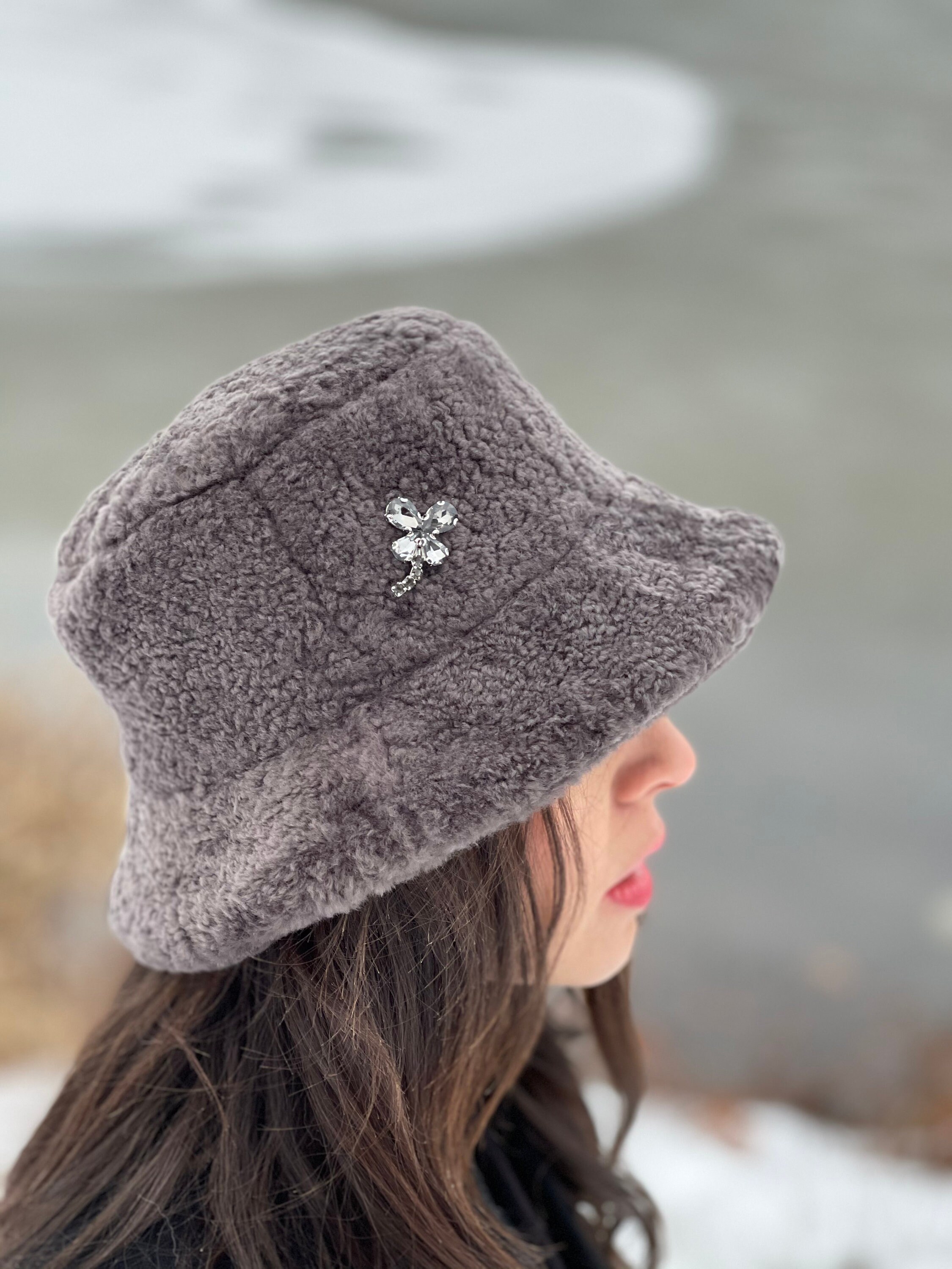 LA DIORBR Women Leather Hat Brown with leather hat luxury Etsy