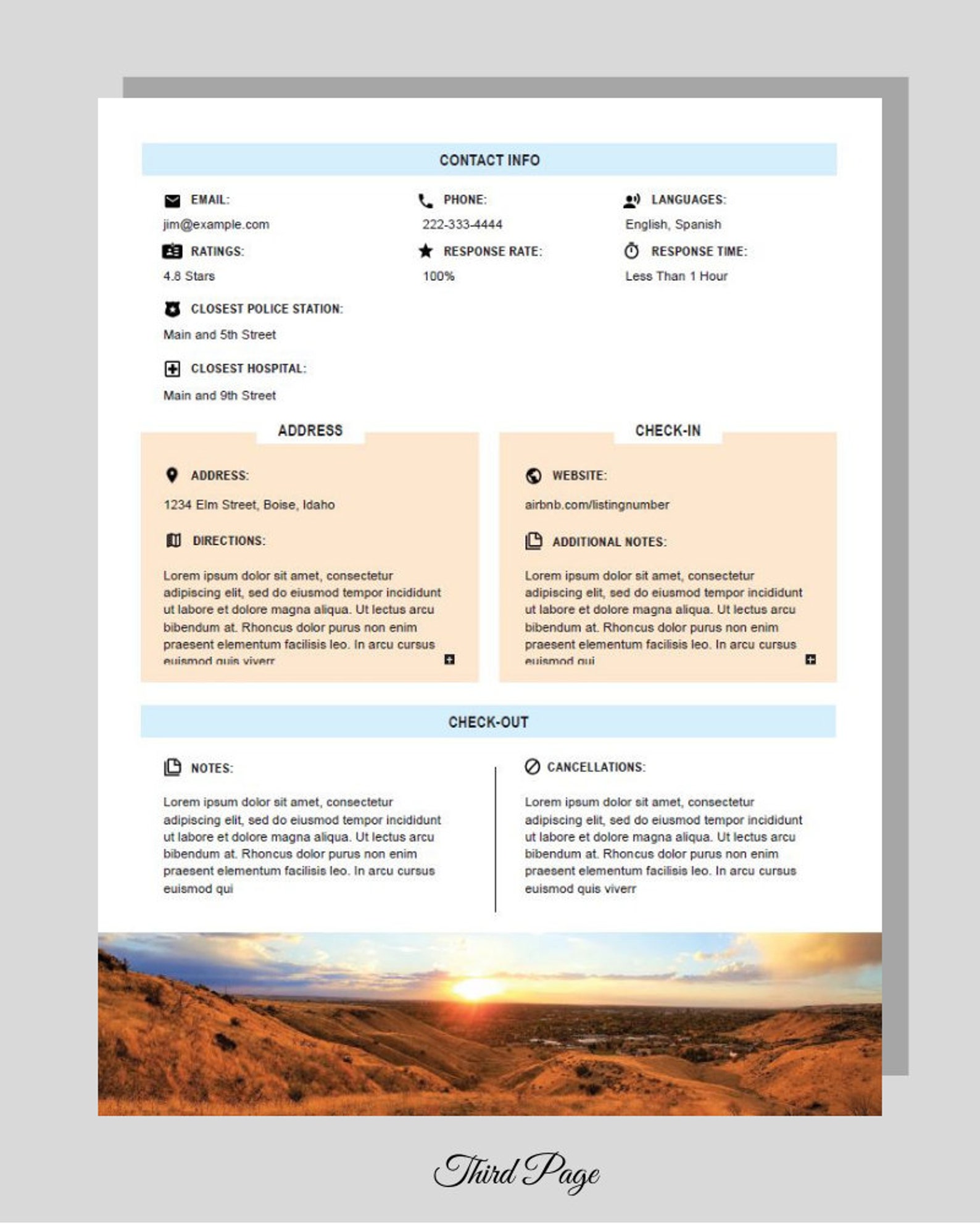 Airbnb House Manual Welcome Guide Guidebook Welcome Book Template