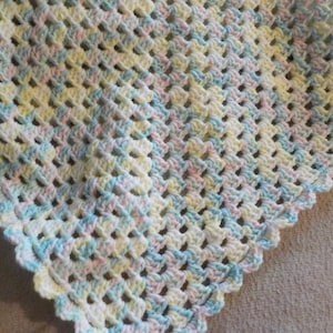 Crochet Baby Blanket, Crochet Multicolor Baby Blanket, Rainbow Baby Blanket , Granny Square Baby Blanket