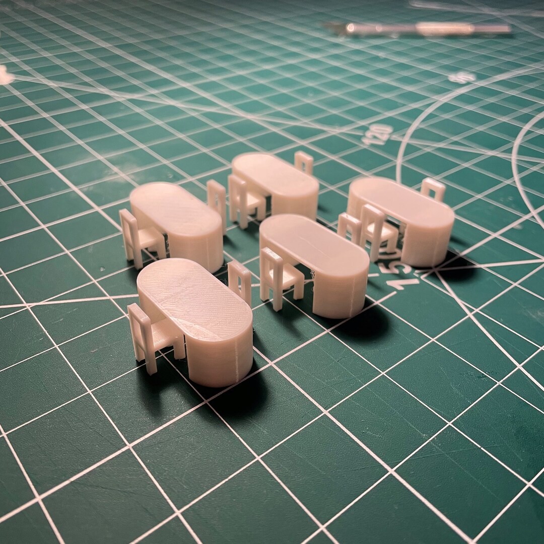 1:50 Scale Desk and Chairs for Architecture Models / Doll Houses - Etsy