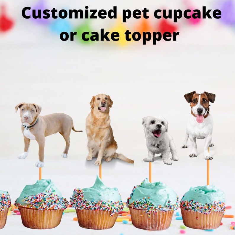 Personalized Pet Cake Long-awaited or Cupcake Toppers a pet any D Bombing new work Make topper