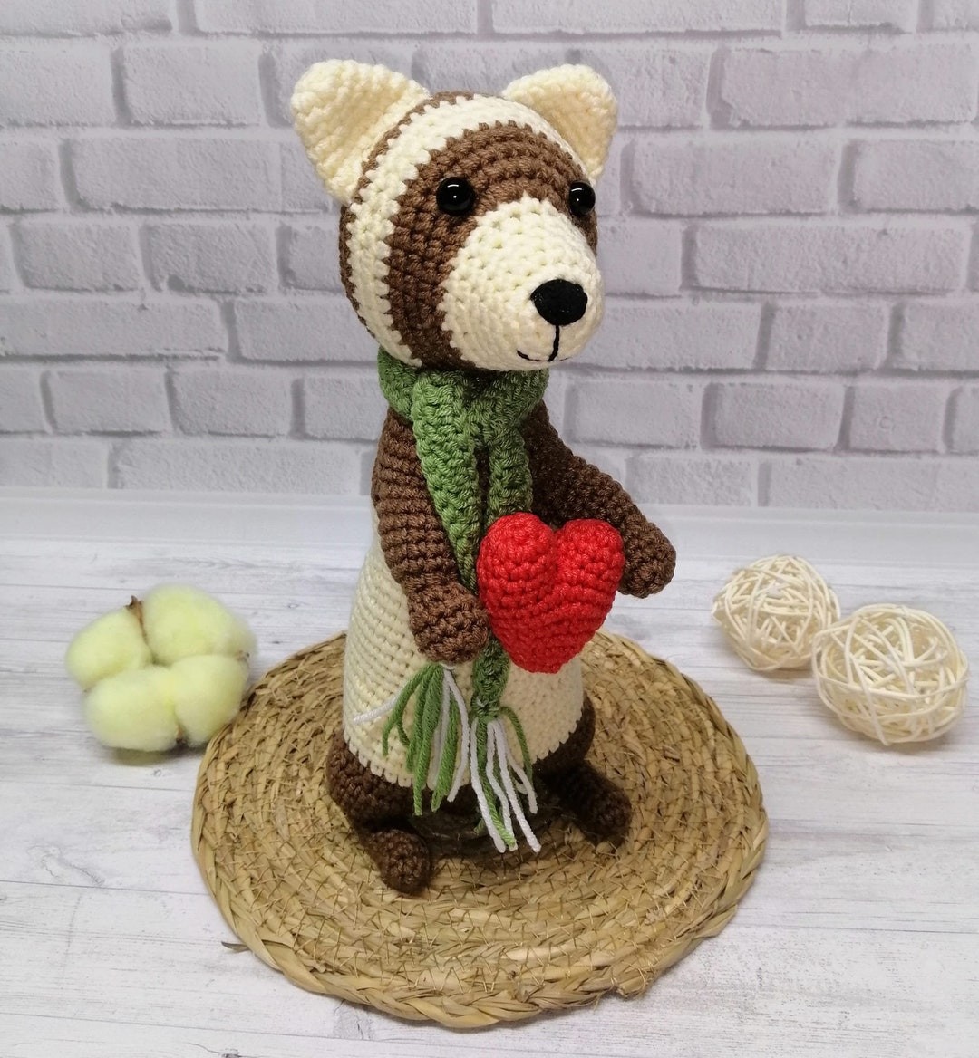 Crochet Ferret Doll,valentine Day Gift for Kids,weasel Toy for Baby ...