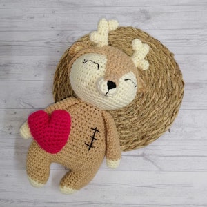 Scar Buddy, Deer baby,  Heart surgery gift, Heart warrior plush , Hospital gifts for kids,Get Well Soon