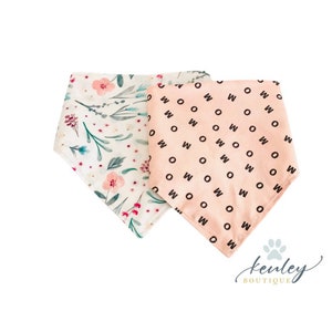 Mothers day Snap-on Reversible dog Bandana, Pet gift ideas, Floral dog Summer pet bandana | Dog scarf | Floral puppy bandana | LIMITED QTY