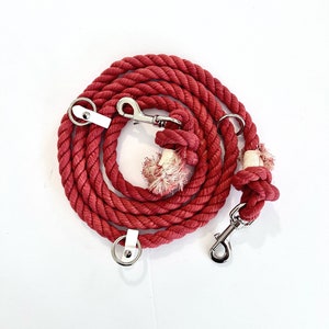 Signature Cotton Rope HANDS-FREE leash Eco-friendly dog accessories Puppy walking gear durable and sturdy multipurpose - TERRACOTTA