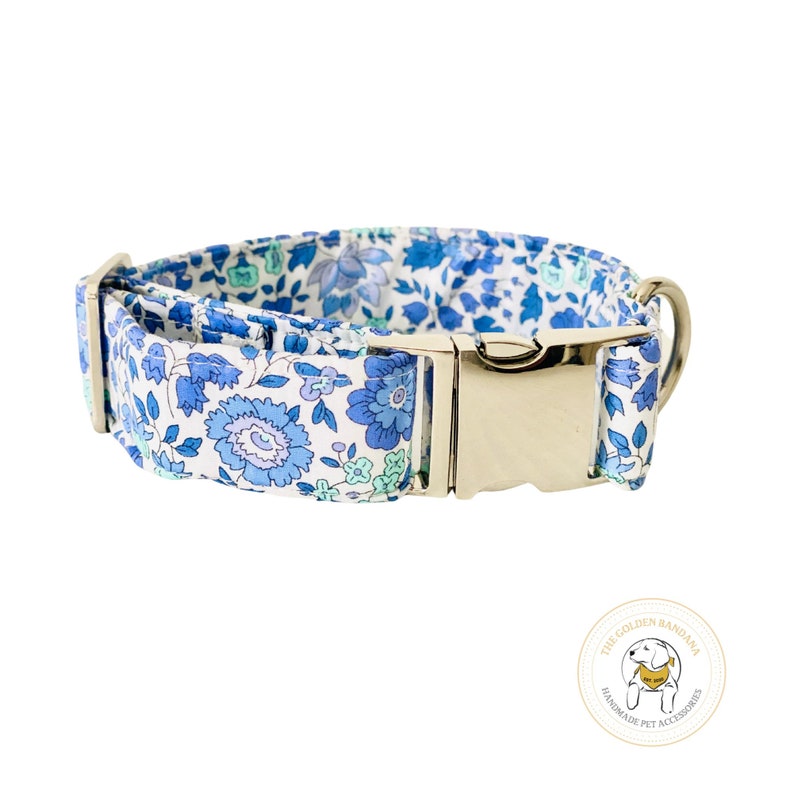 Liberty of London Spring Girl Dog Collar Weather Dog Collar Puppy adjustable dog collar| pet collar |Metal buckle Small Dog Collar