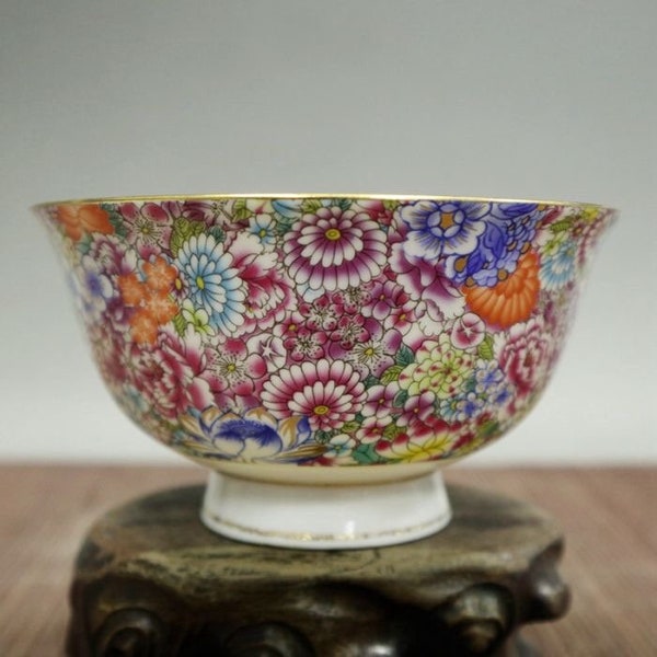Antique chinois Jingdezhen coloré glaçure bol en céramique bol pur dessin à la main modèle de peinture embryonnaire