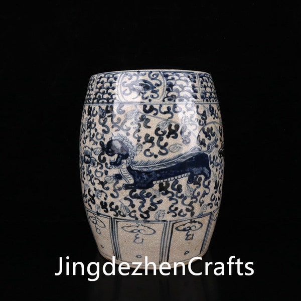 China's ancient Jingdezhen stool can be used with pure hand-painted pattern and split piece porcelain