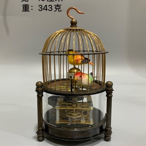 Chinese retro pure manual mechanical birdcage clock, collection value
