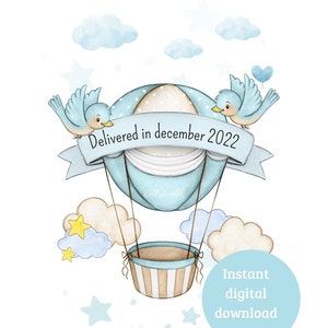 It's a boy digital file sociale media gender reveal deliverd