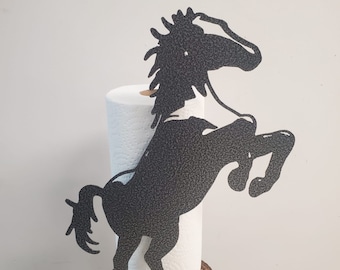 Horse Paper Towel Holder - Metal