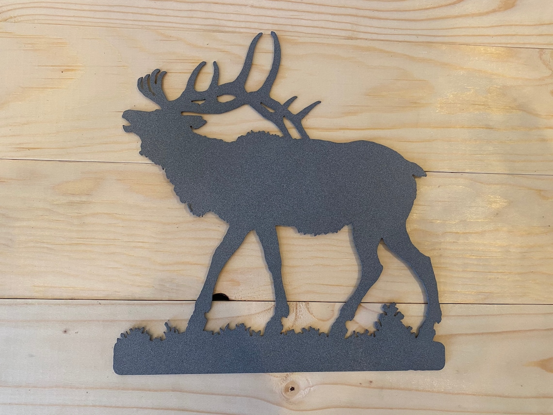 Metal Elk Wall Decor Etsy
