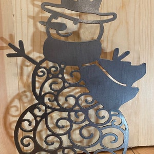 Snowman Metal Decor