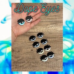Felt Eyes Eyelash for Amigurumi, Dope Eyes, Sleepy Eyes, felt eyes with lashes, felt eyes for stuffed animals, felt eyes for plushies, 4 set