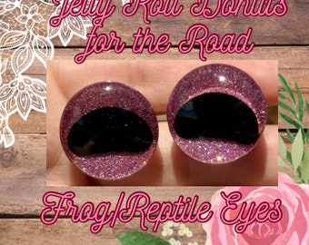 Handpainted Glitter Baphomet Safety Eyes, Amigurumi Doll Eyes (25/30mm)