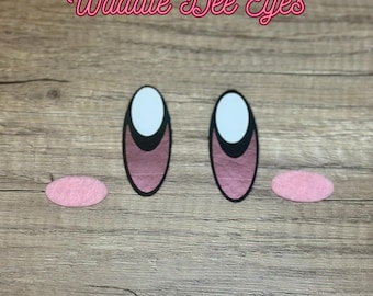 3 sets of Large Round Orange Friend Felt Eyes for Crochet Plush | Premium Felt Eyes | Fits That Nerdy Hooker Hungry Pink Orb Crochet Pattern