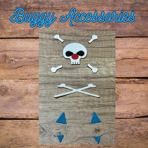 3 sets of Felt Anime Character Face, Pirate Buggy Accessory Set