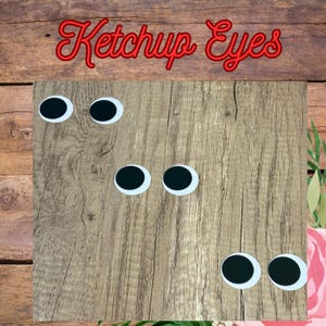 4 pairs of Ketchup Felt Eyes for Crochet Amigurumi Plush and Crafts