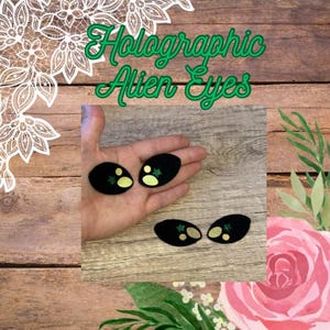 Vilten buitenaardse ogen voor amigurumi, UFO-ogen, Star Alien Eyes, vilten ogen voor haken, vilten ogen voor amigurumi, buitenaards oog, set van 3 ogen