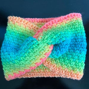 Crochet Pattern Seed Stitch Twisted Headband, multi size pattern, winter fashion, crochet headband, crochet Earwarmer, crochet pattern