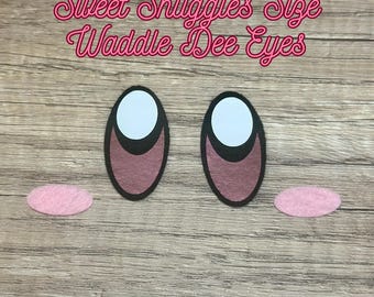 4 set di occhi rotondi arancioni in feltro per peluche all'uncinetto / Occhi in feltro di alta qualità / Adatti al modello Patreon di That Nerdy Hooker Pocket Pink Puffball