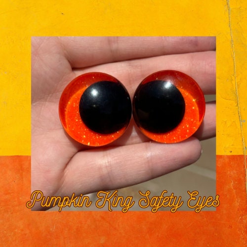 Bulk-pack 16mm Solid Black Safety Eyes With Washers: 20 Pairs Amigurumi /  Animal / Doll / Toy / Creation / Craft / Crochet / Knit 