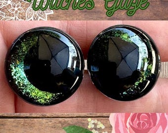Hand Painted Broken Effect Safety Eyes, Kawaii Offset Pupils, Witches Gaze (1 set)
