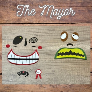3 sets of Felt Mayor Face Set for Crochet Plush & Amigurumi Craft
