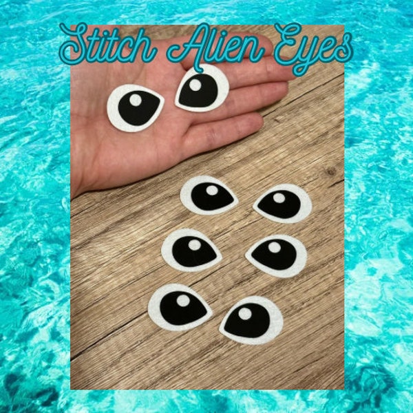 Felt Stitch Eyes for Amigurumi, felt eyes for crochet, alien eyes, felt eyes for crafting, cute eyes for plush, 626, 5 sets