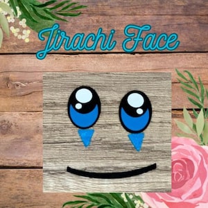 Felt Face for Jirachi Pokemon Crochet Amigurumi, ThatNerdyHooker pattern, Pokemon crochet, crochet cartoon character set of 4 faces