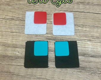 5 sets Mining Buddies Bee Felt Eyes for Crochet Plush | Premium Felt Eyes | Multiple Sizes | Fits KCJo Designs Blockby the Bee Pattern
