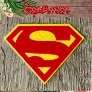 3 of Felt Superhero Applique Emblem for Crochet Plush, Superhero Craft Supply, Felt Patch