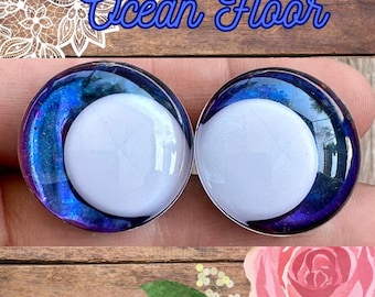 Safety Eyes, Kawaii Sinker Style, Ocean Floor Colorway, Plush Eyes 20mm to 35mm