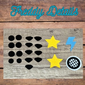 4 sets of Felt Accessories for Jump Scare Bear Crochet Plush & Amigurumi Craft, made for ThatNerdyHooker crochet pattern