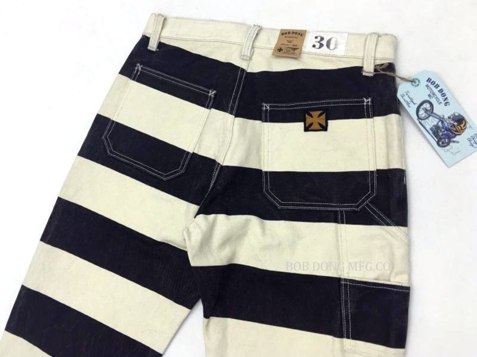 striped prison pants