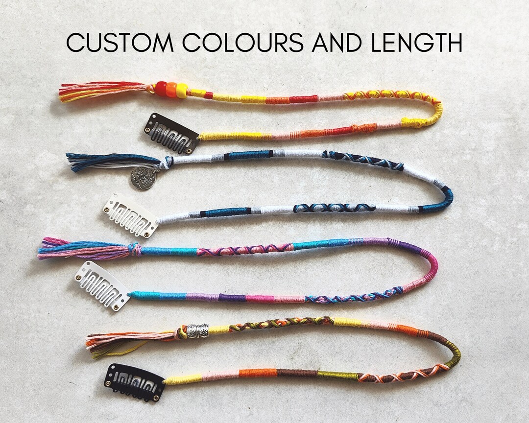 Clip in Cotton Hair Braid Wrap Extension, Hairbraid, Hairwrap, Braided ...