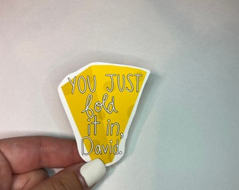 Matte “Fold in the Cheese” Sticker, Water Bottle Sticker, Computer Sticker